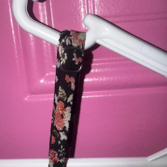 Privy Black Floral Peekaboo Waist Dress with Adjustable Straps - Picture 3 of 6
